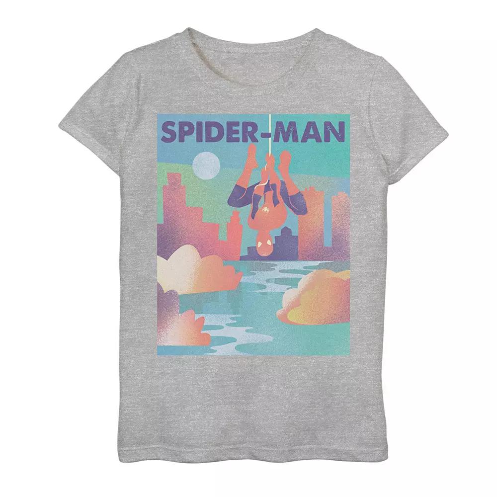 Girls 7-16 Marvel Spider-Man City Skyline Poster Graphic Tee, Girl's,  Product Image