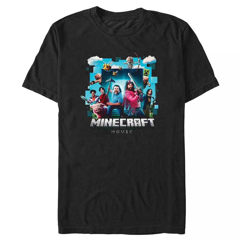Big & Tall Minecraft Movie Poster Graphic Tee, Men's,  Product Image