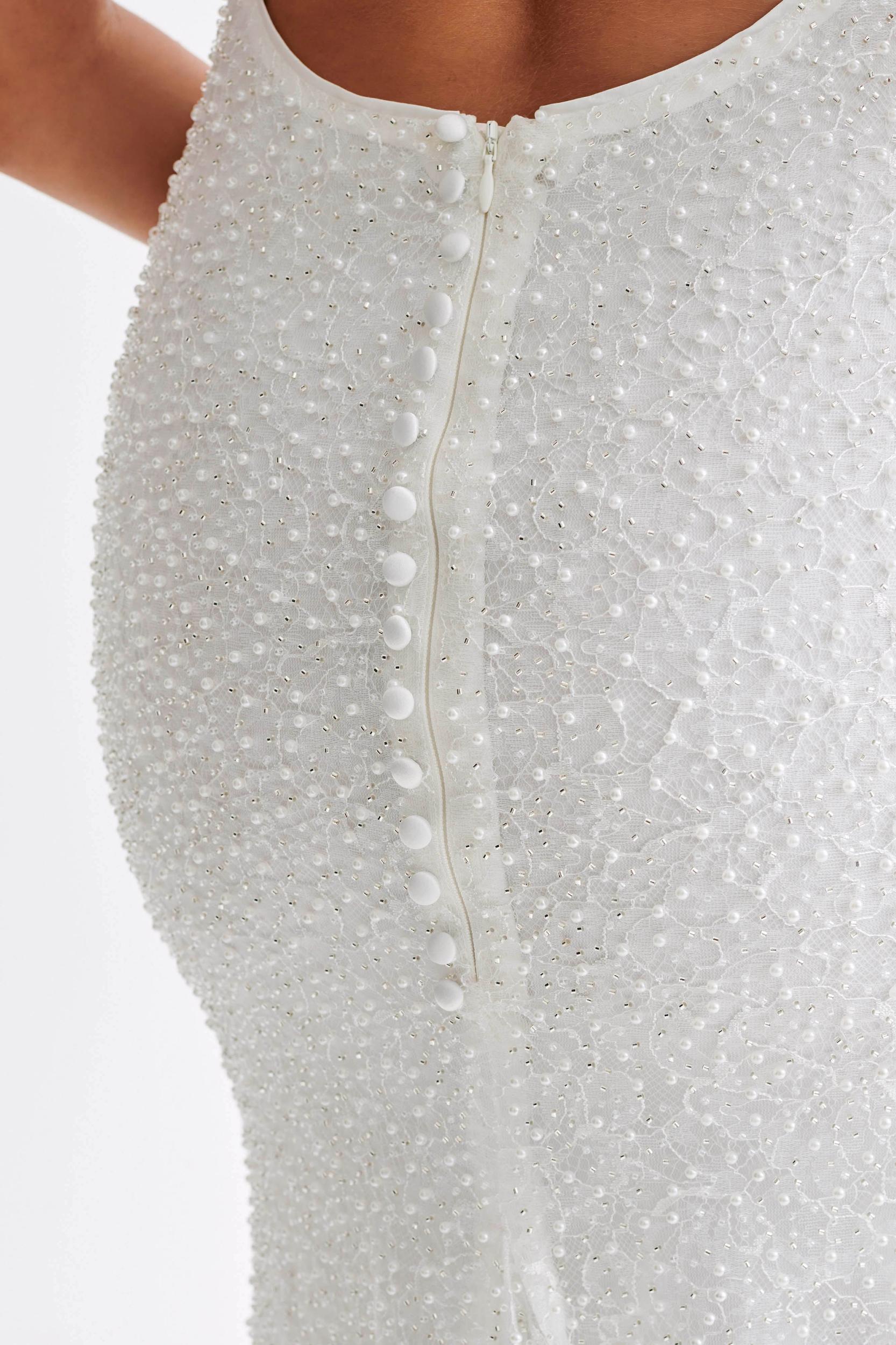 Catalina Pearl Beaded Wedding Gown - White Product Image