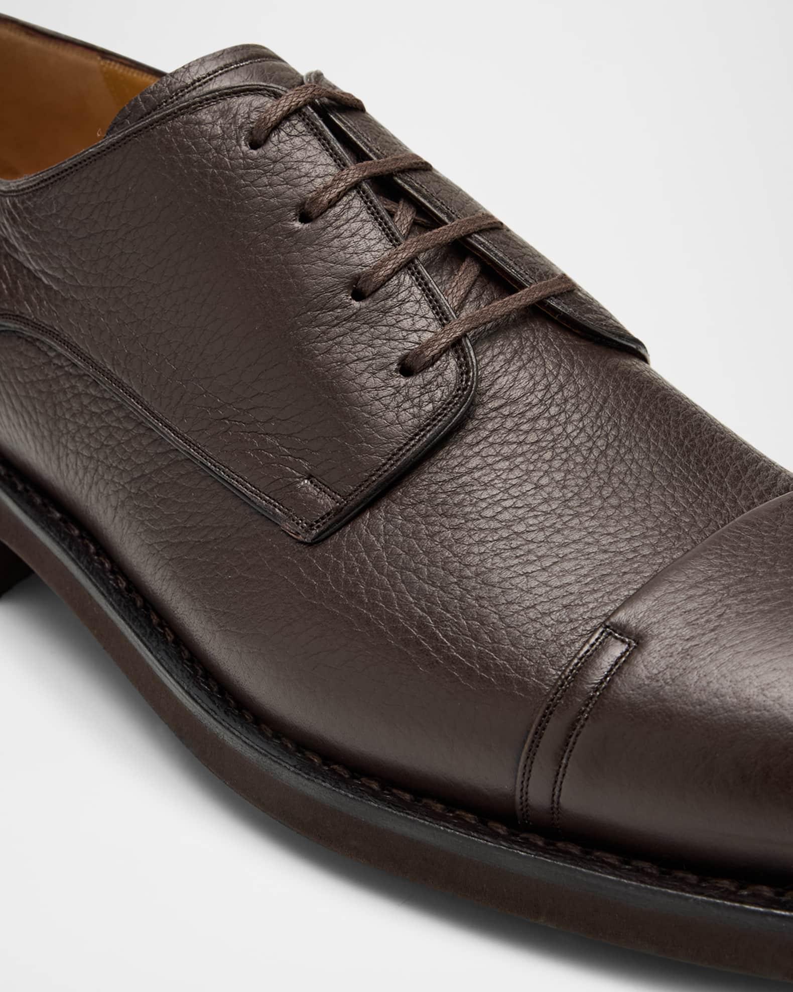 Men's Scrivas Leather Cap-Toe Derby Shoes Product Image