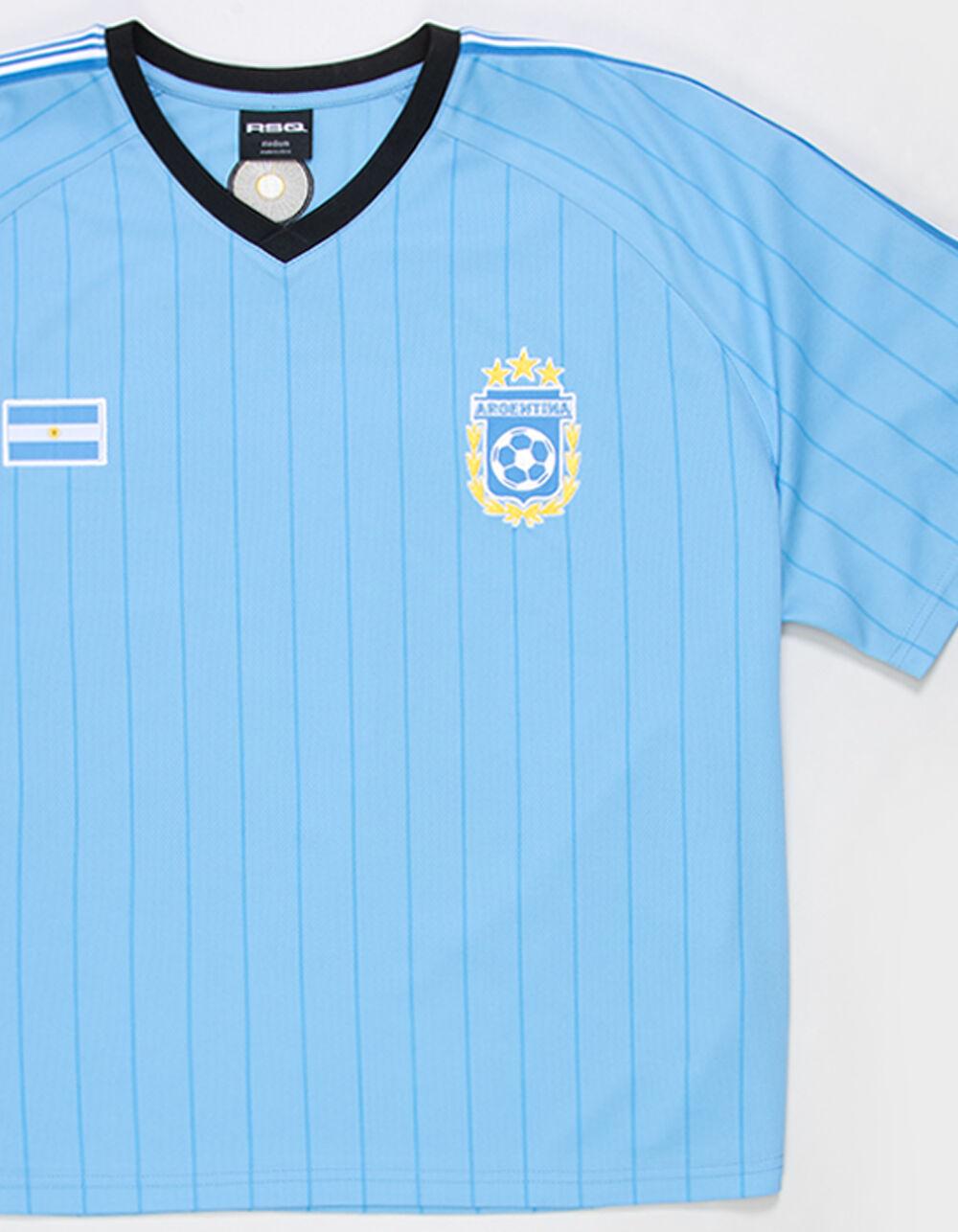 RSQ Mens Argentina Baggy Crop Soccer Jersey - LIGHT BLUE Product Image