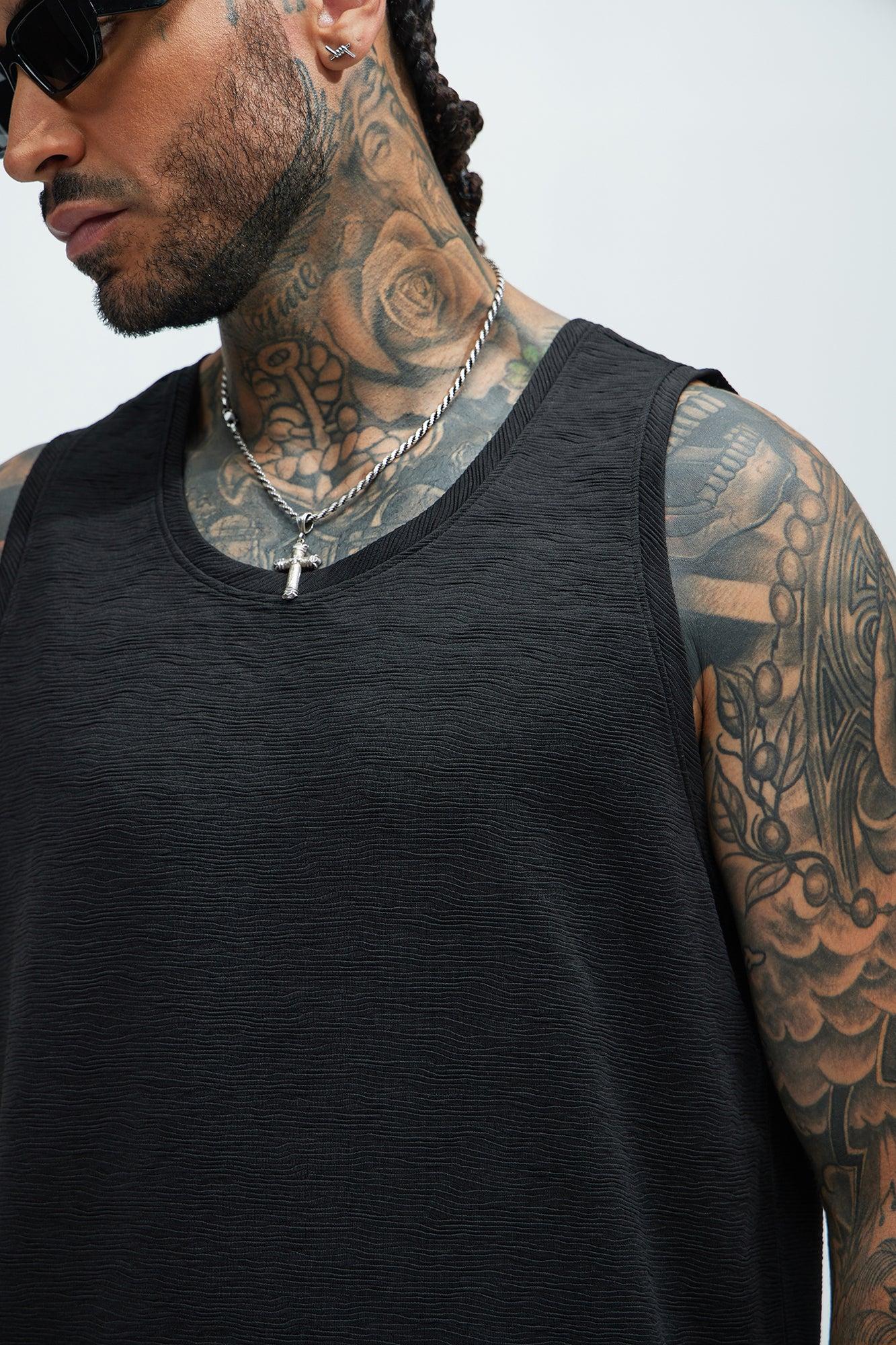 Blaze Textured Tank - Black Product Image