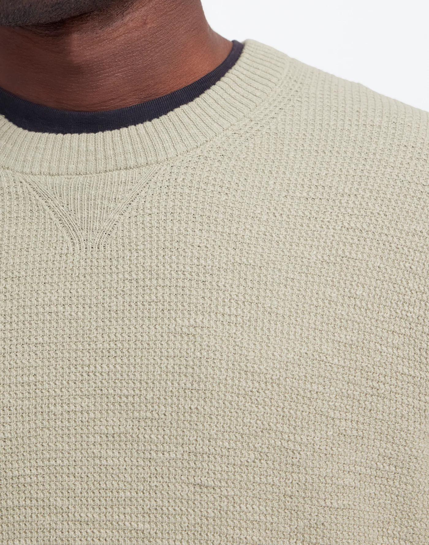 Waffle-Knit Crewneck Sweater Product Image