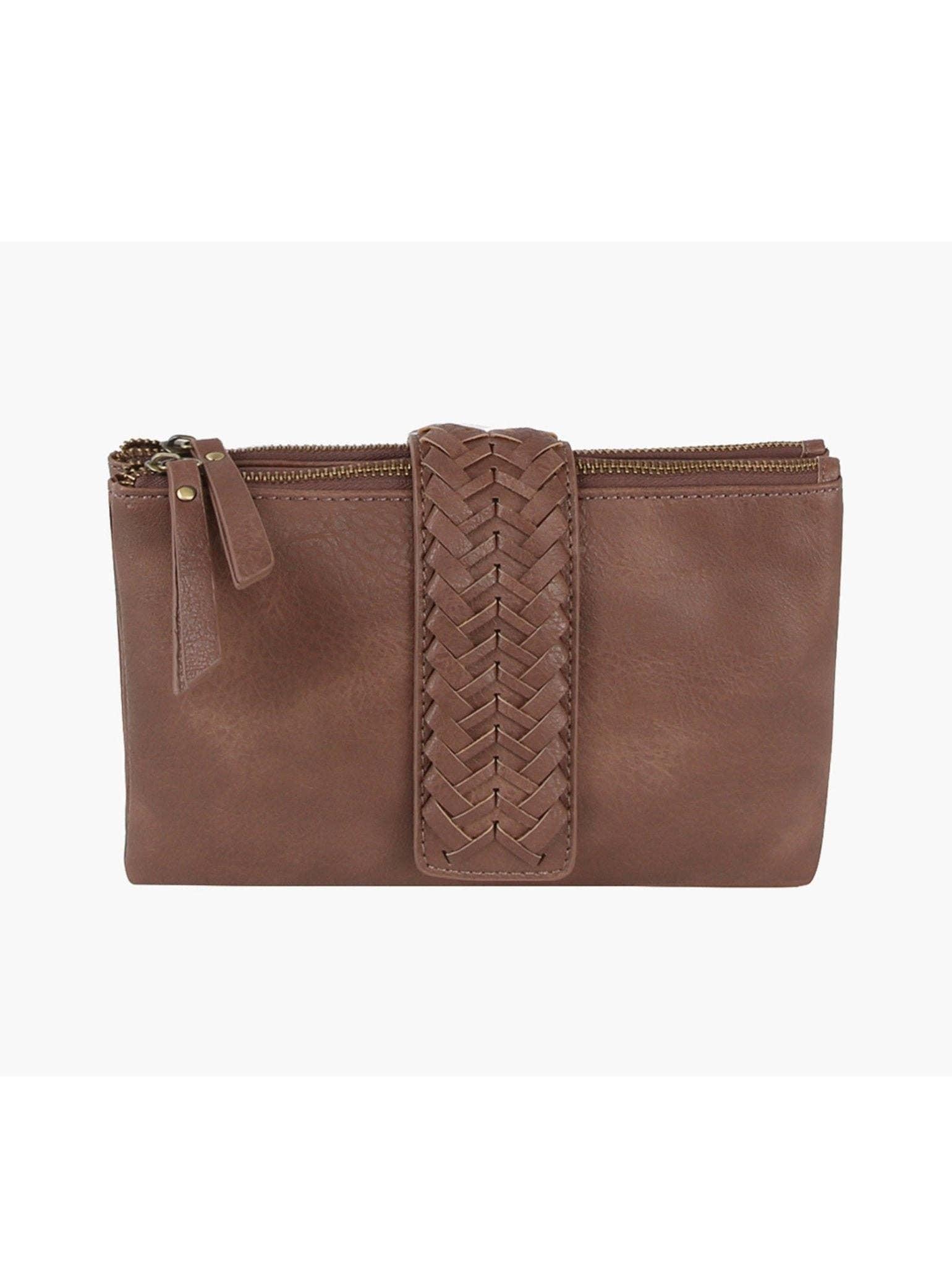 Women's Two-Compartment Crossbody Bag with Braid Detail Female Product Image