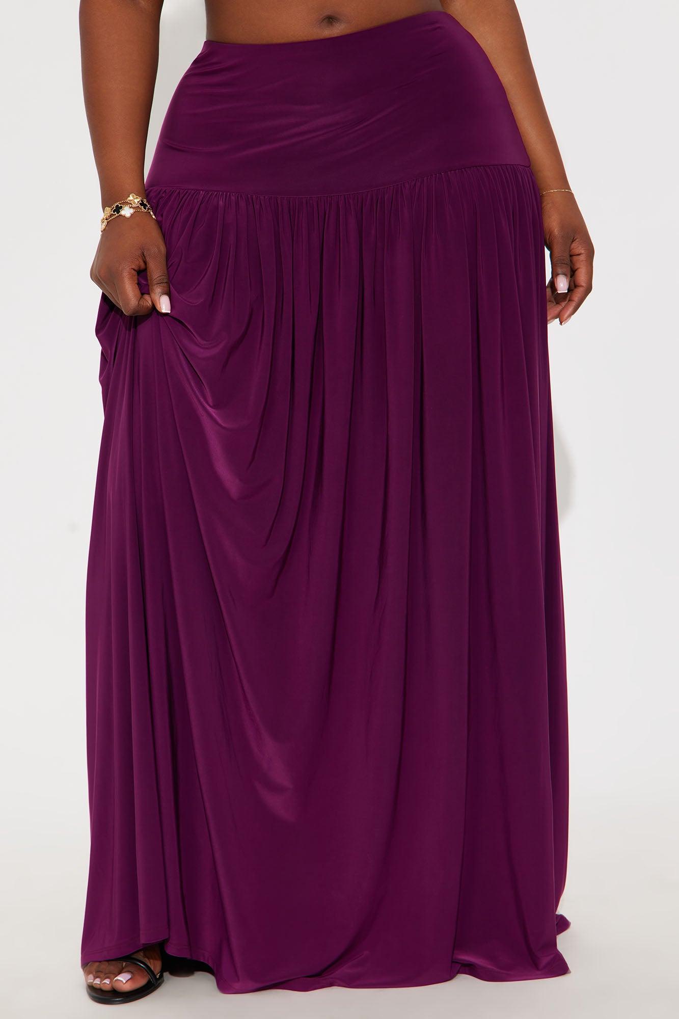Marnie Tiered Drop Waist Maxi Skirt - Magenta Female Product Image