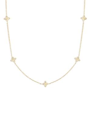 Womens Love By The Inch 18K Yellow Gold & 0.22 TCW Diamond Flower Station Necklace Product Image