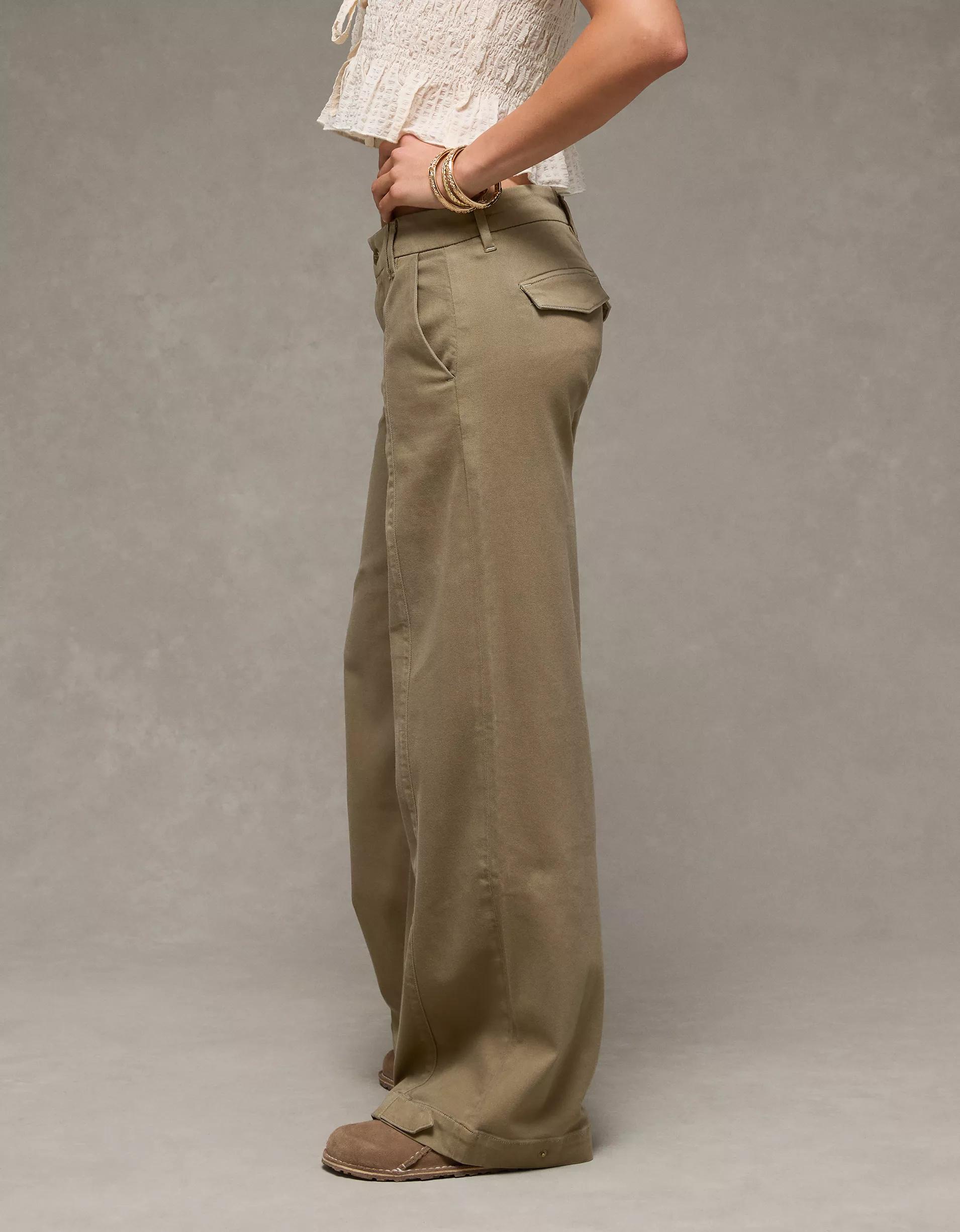 AE Stretch Low-Rise Ultra Wide-Leg Convertible Trouser Product Image