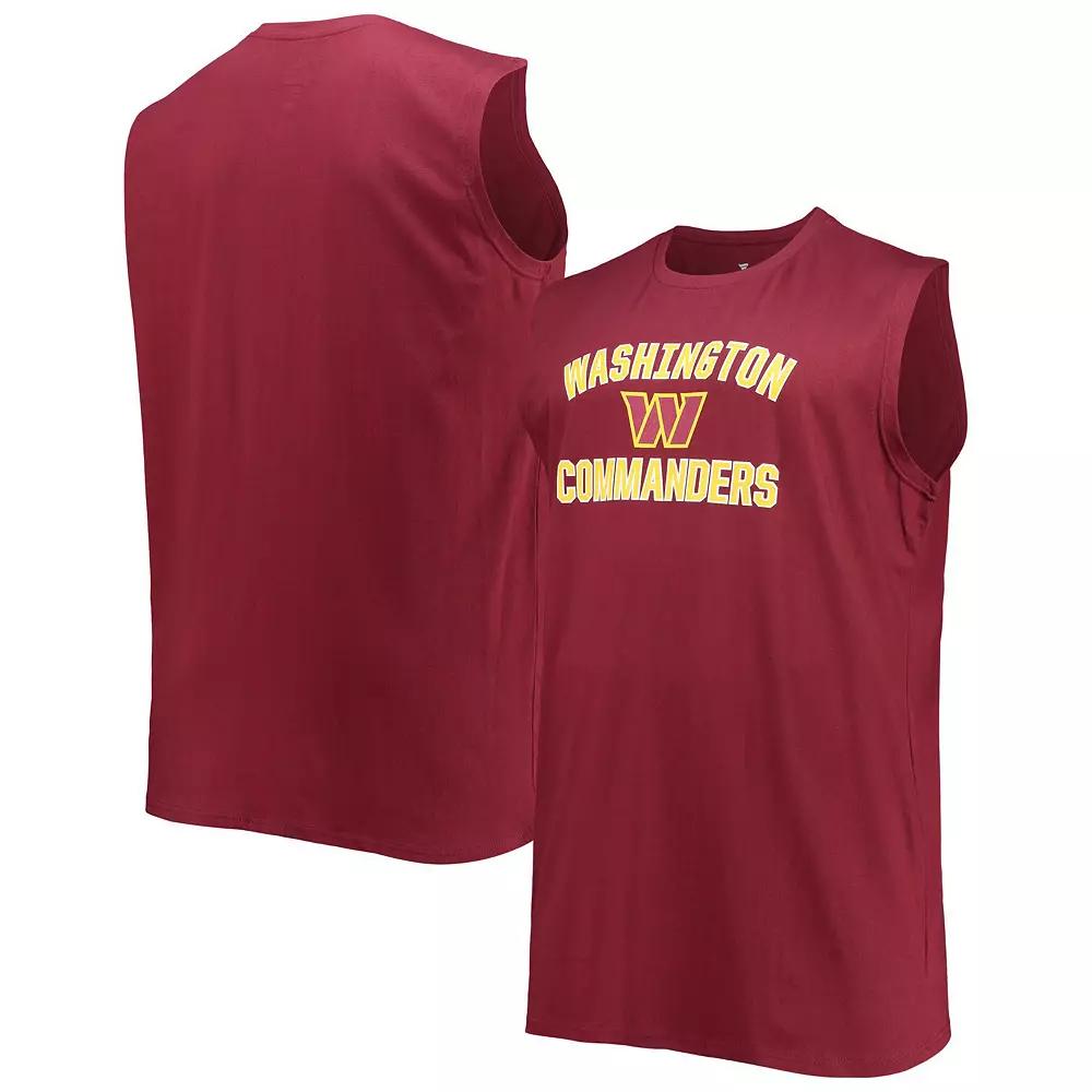 Men's Burgundy Washington Commanders Big & Tall Muscle Tank Top, Size: 2XB, Wft Med Re Product Image