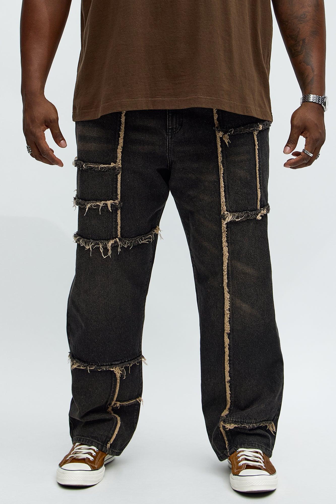 What The Fray Straight Jeans - Black Wash Male Product Image