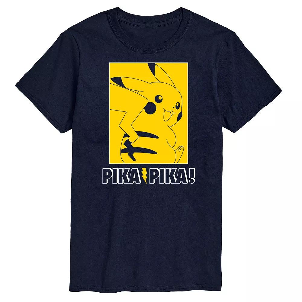 Big & Tall Pokemon Pikachu Outline Drawing Graphic Tee, Men's,  Product Image