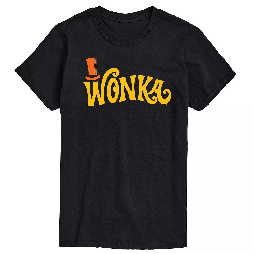 Men's Willy Wonka Retro Willy Wonka Logo Graphic Tee,  Product Image