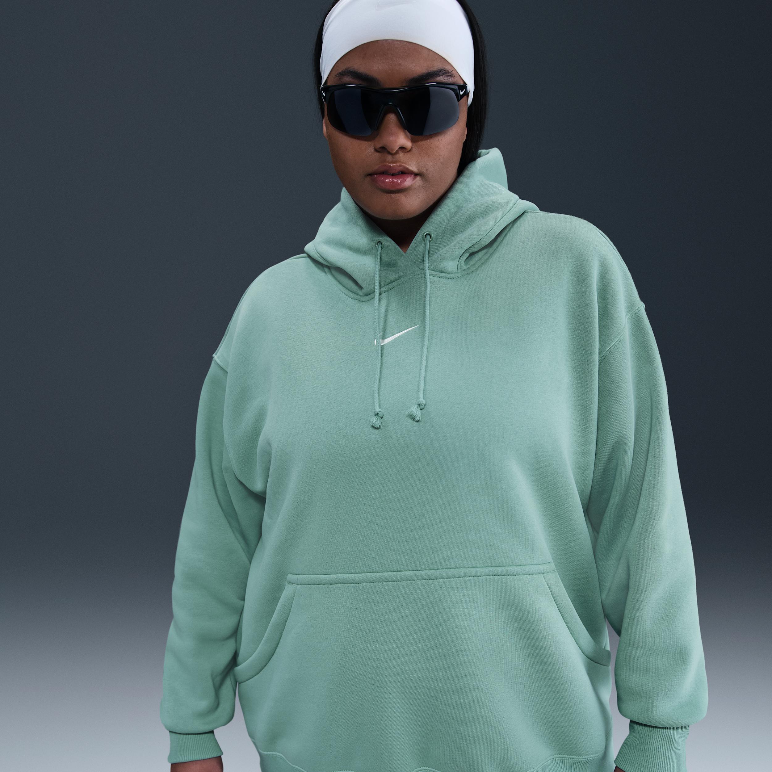 Womens Nike Sportswear Phoenix Fleece Oversized Pullover Hoodie (Plus Size) | DV4984-017 Product Image