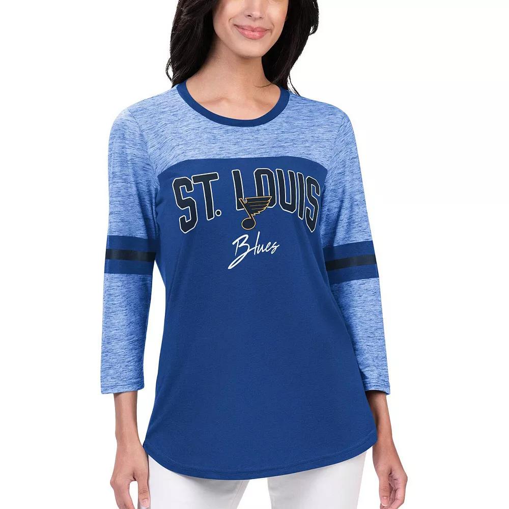Women's G-III 4Her by Carl Banks Blue St. Louis Blues Play The Game 3/4-Sleeve T-Shirt,  Product Image