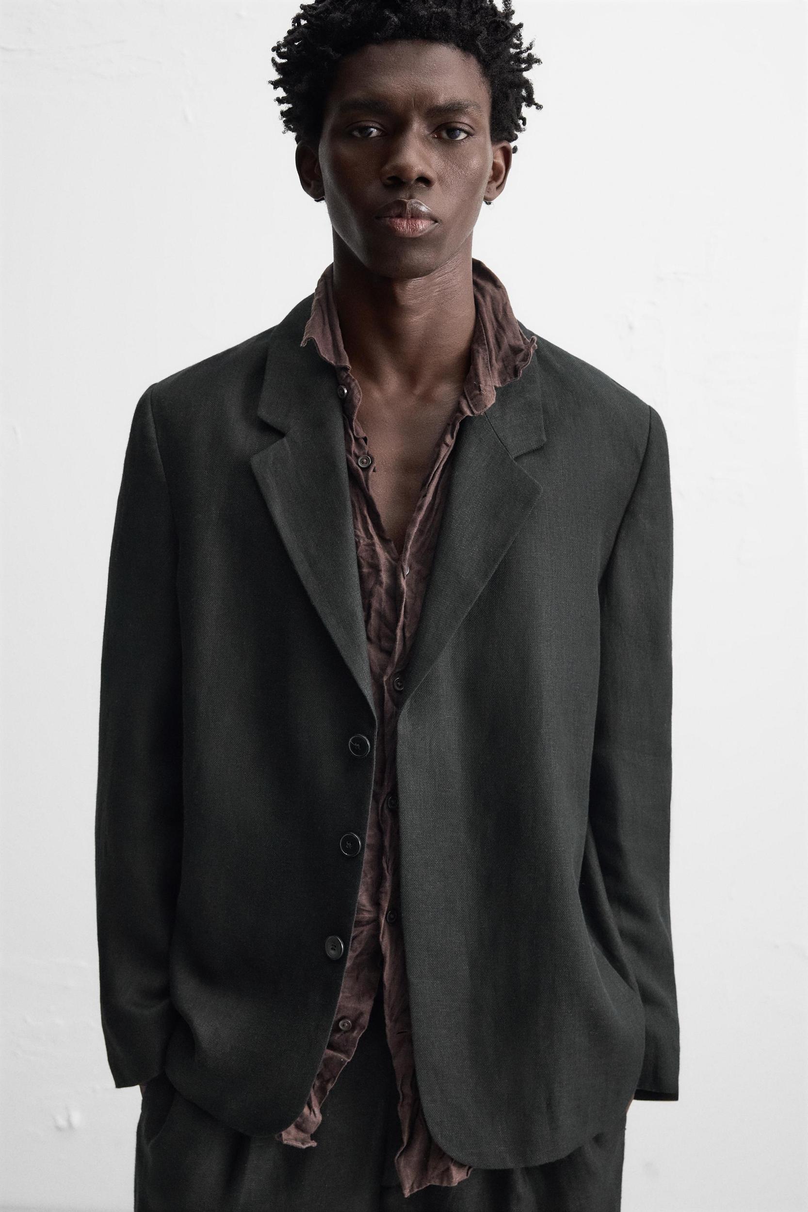 100% LINEN SUIT BLAZER Product Image