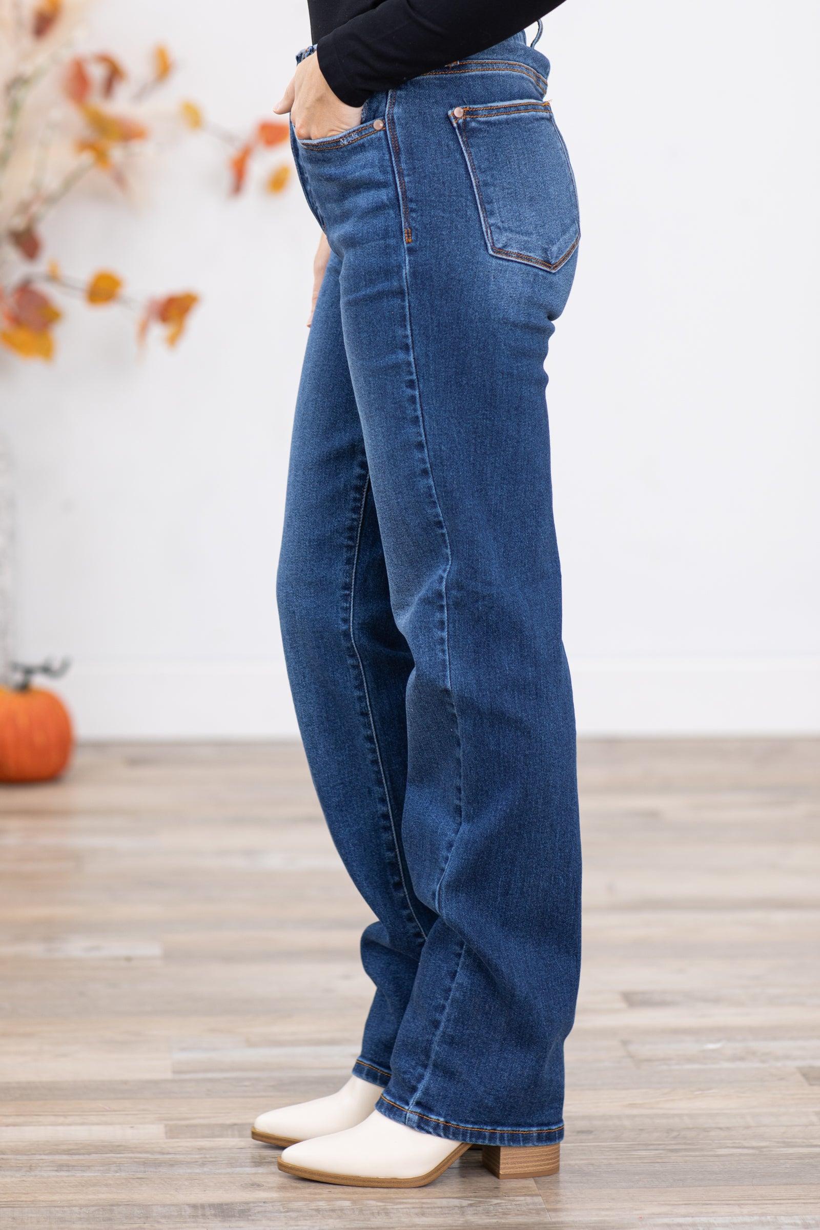 Judy Blue Hidden Button Fly Dad Fit Jeans Product Image