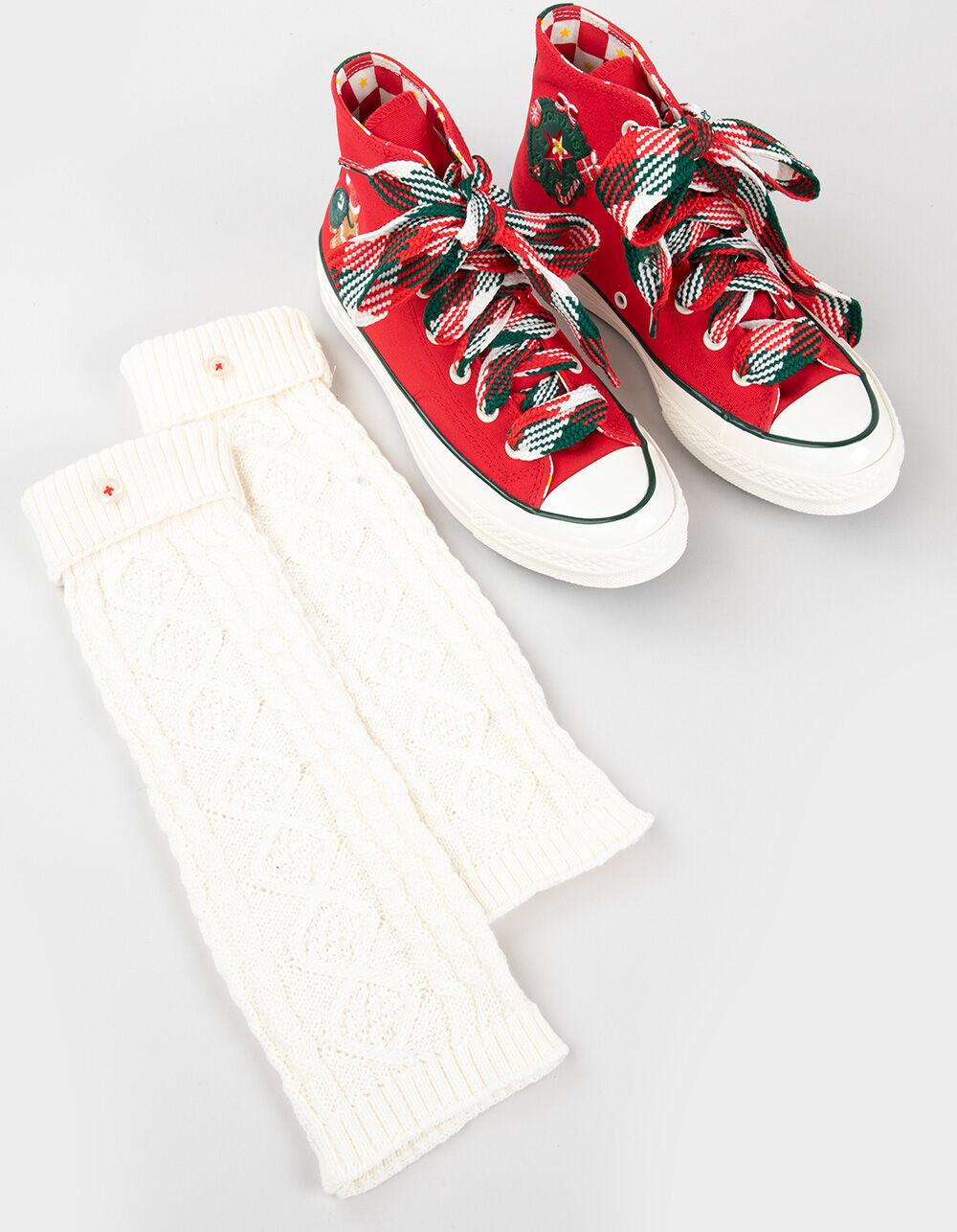 CONVERSE Chuck 70 Christmas High Top Womens Shoes - GREEN Product Image