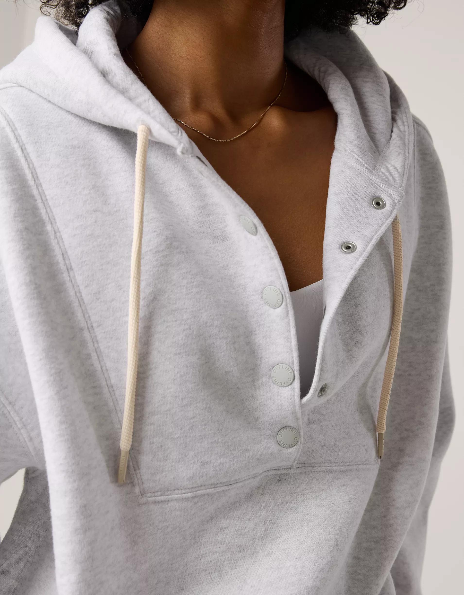 OFFLINE By Aerie Cloud Fleece Snap Front Hoodie Product Image