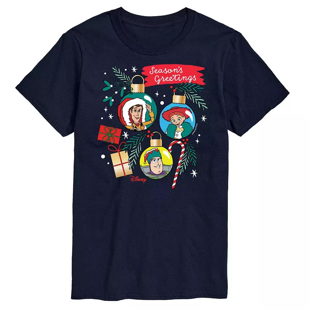 Disney / Pixar’s Toy Story 4 Big & Tall Season Greetings Ornaments Graphic Tee, Men's,  Product Image