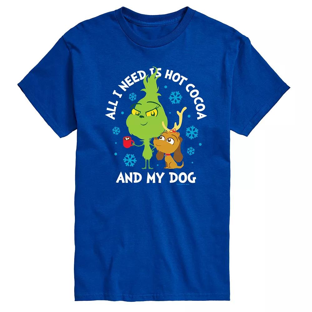 Big & Tall Dr. Seuss The Grinch Hot Cocoa And My Dog Graphic Tee, Men's,  Product Image