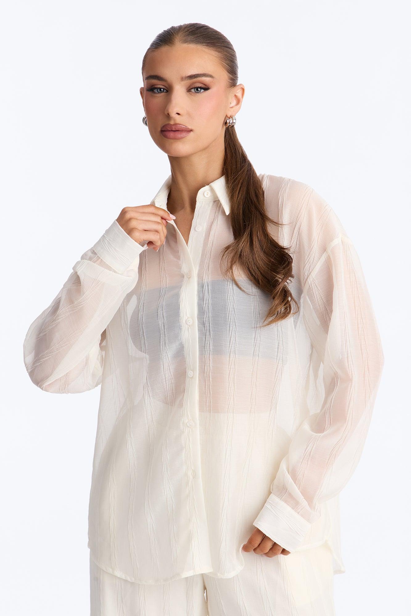 She's So Sheer Pant Set - Ivory Female Product Image