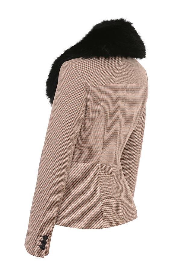 Buckingham  puppytooth check hourglass jacket - sale Product Image