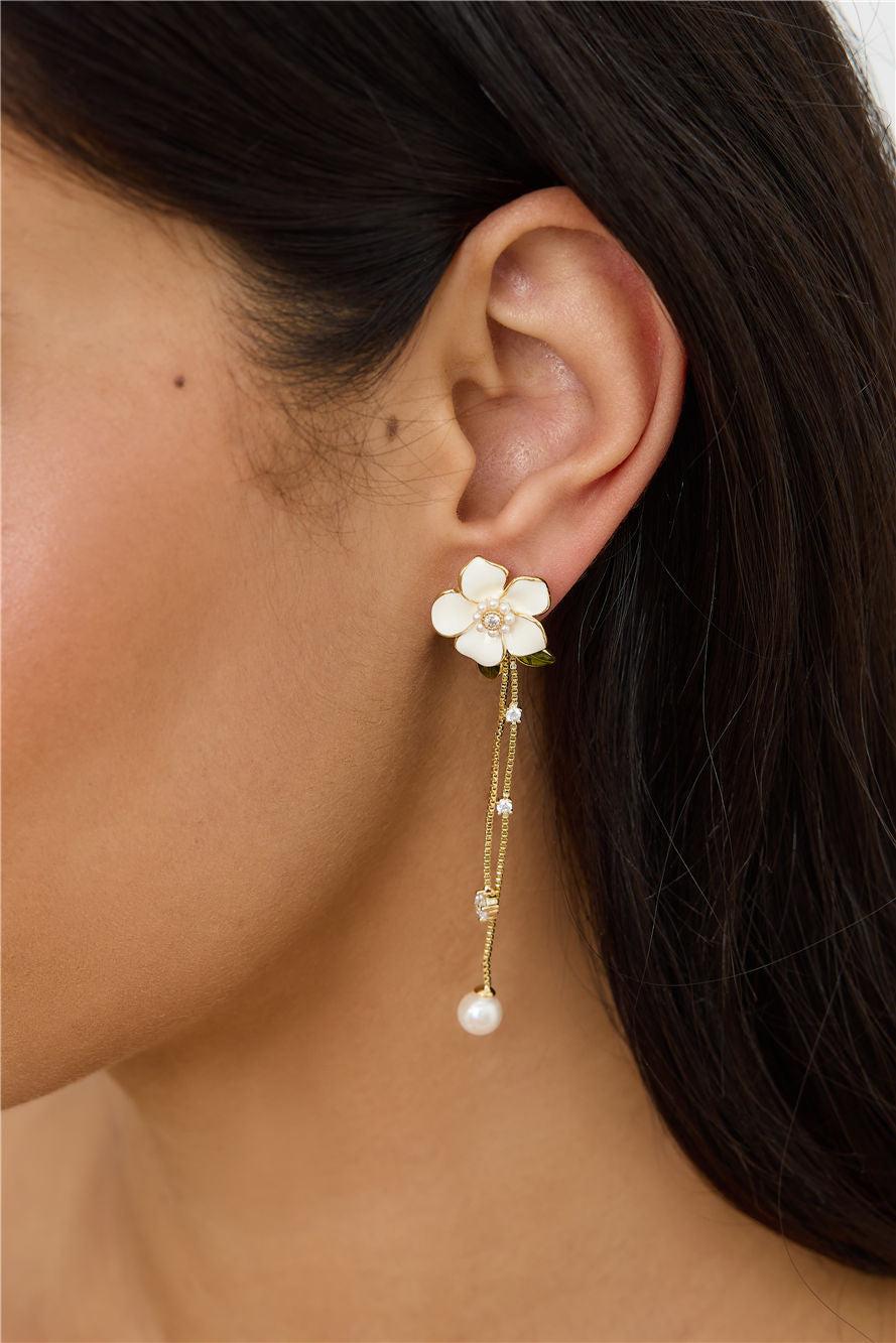 Tropical Island Earrings Gold Product Image