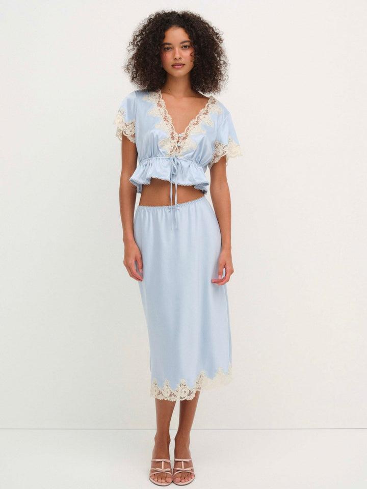 Sweetheart Crop Top — Blue Product Image