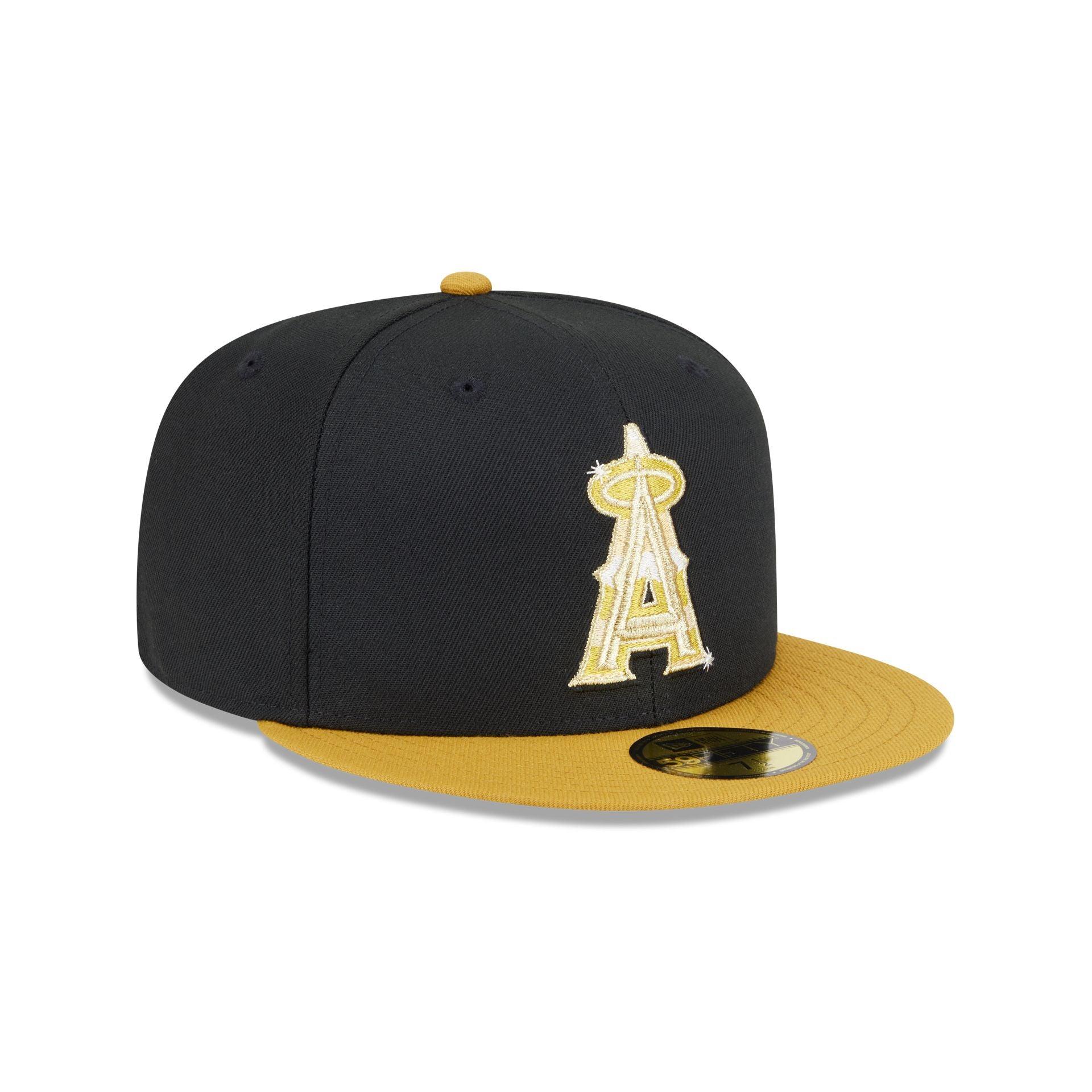 Los Angeles Angels Metallic Gold Logo 59FIFTY Fitted Hat Male Product Image