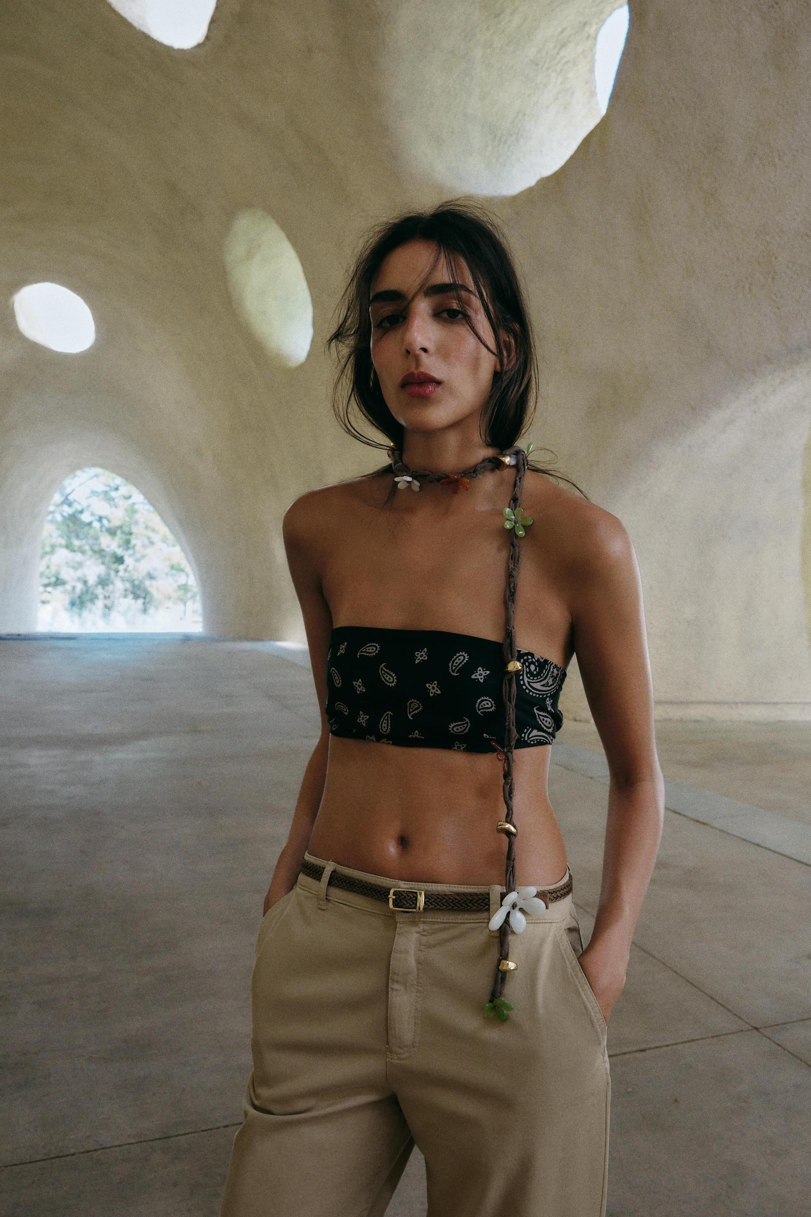 BRAIDED BELTED CHINO PANTS Product Image