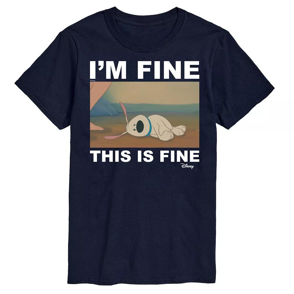Disney Princess Big & Tall I'm Fine This Is Fine Graphic Tee, Men's,  Product Image