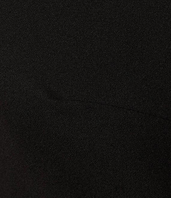 Calvin Klein Asymmetric Fold Over Neck Front Slit 3/4 Sleeve Sheath Dress Product Image