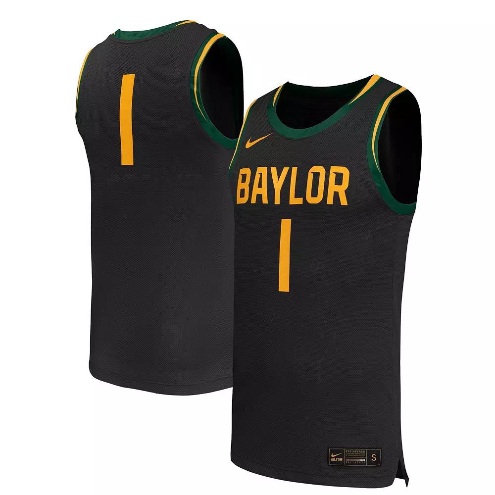 Men's Nike #1 Black Baylor Bears Replica Basketball Jersey,  Product Image