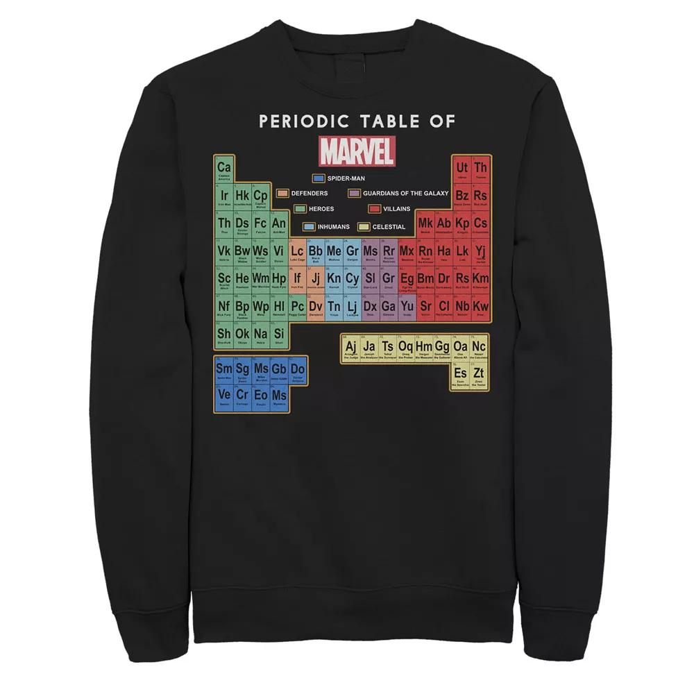 Big & Tall Marvel Ultimate Periodic Table Of Elements Fleece Sweatshirt, Men's,  Product Image