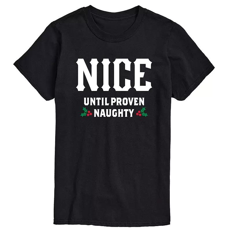 Big & Tall Nice Until Naughty Tee, Men's,  Product Image