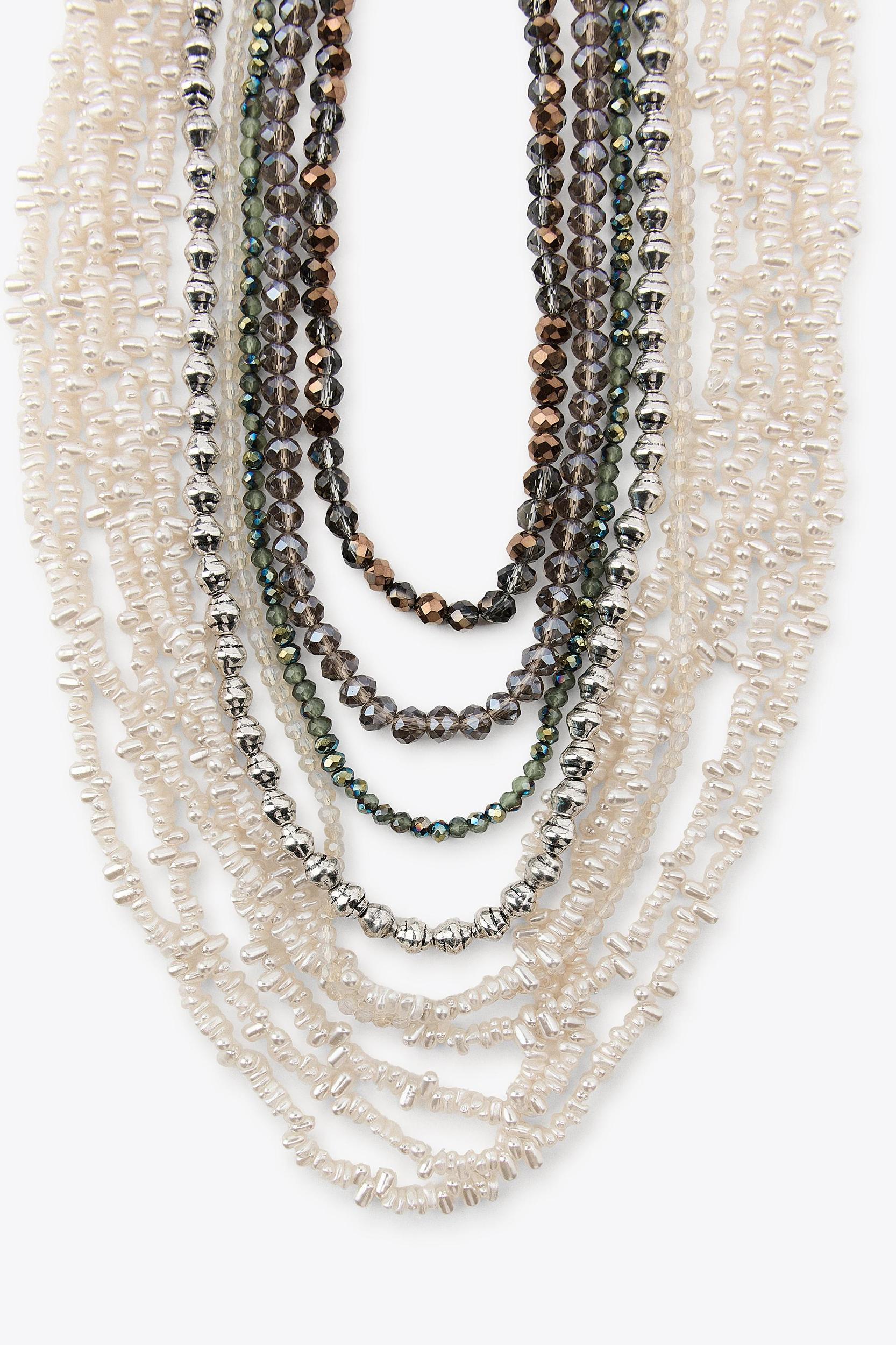 2-PACK OF BEADED PEARL NECKLACES Product Image