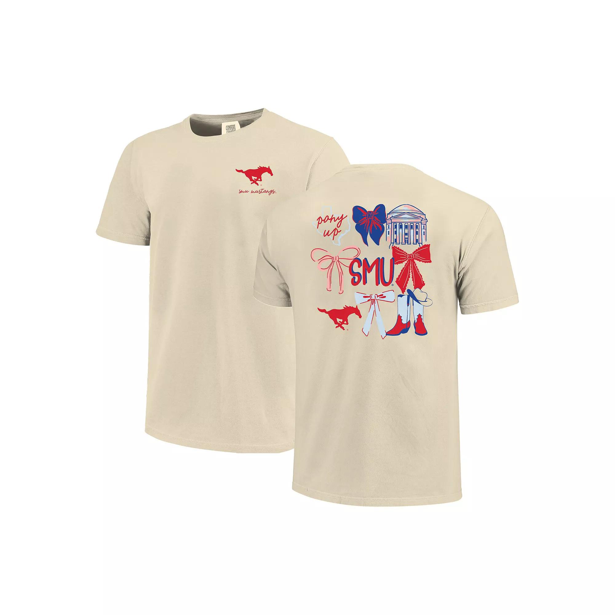 Women's Comfort Colors Cream SMU Mustangs Coquette T-Shirt, Size: 3XL, Nc2 Beige Product Image