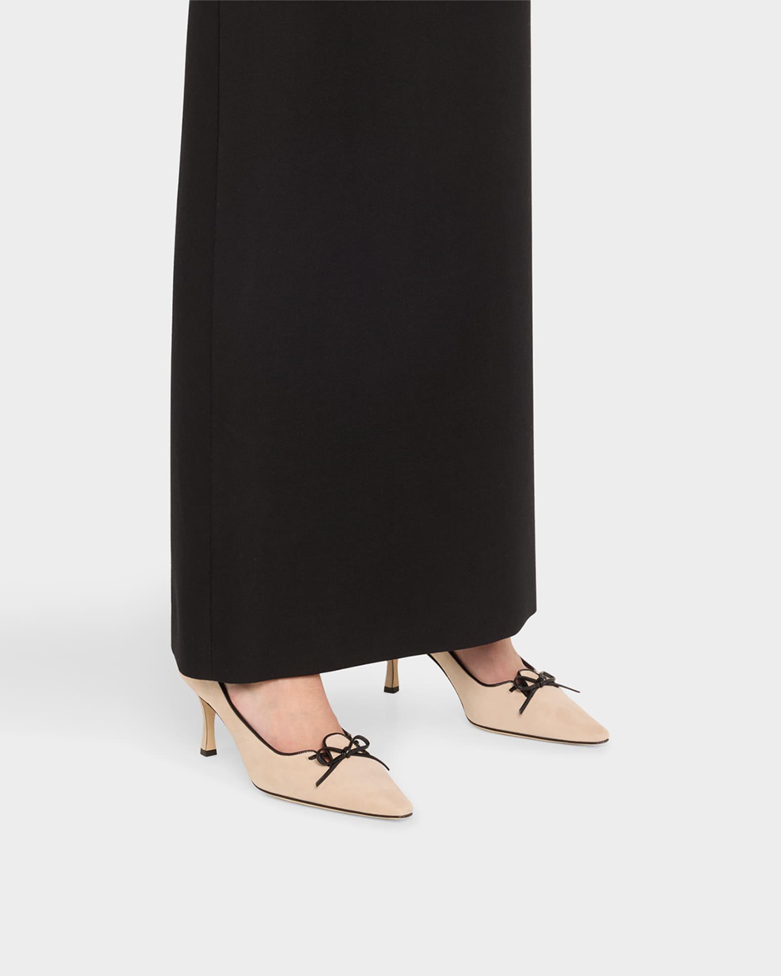 Zaman Suede Bicolor Lace-Up Pumps Product Image