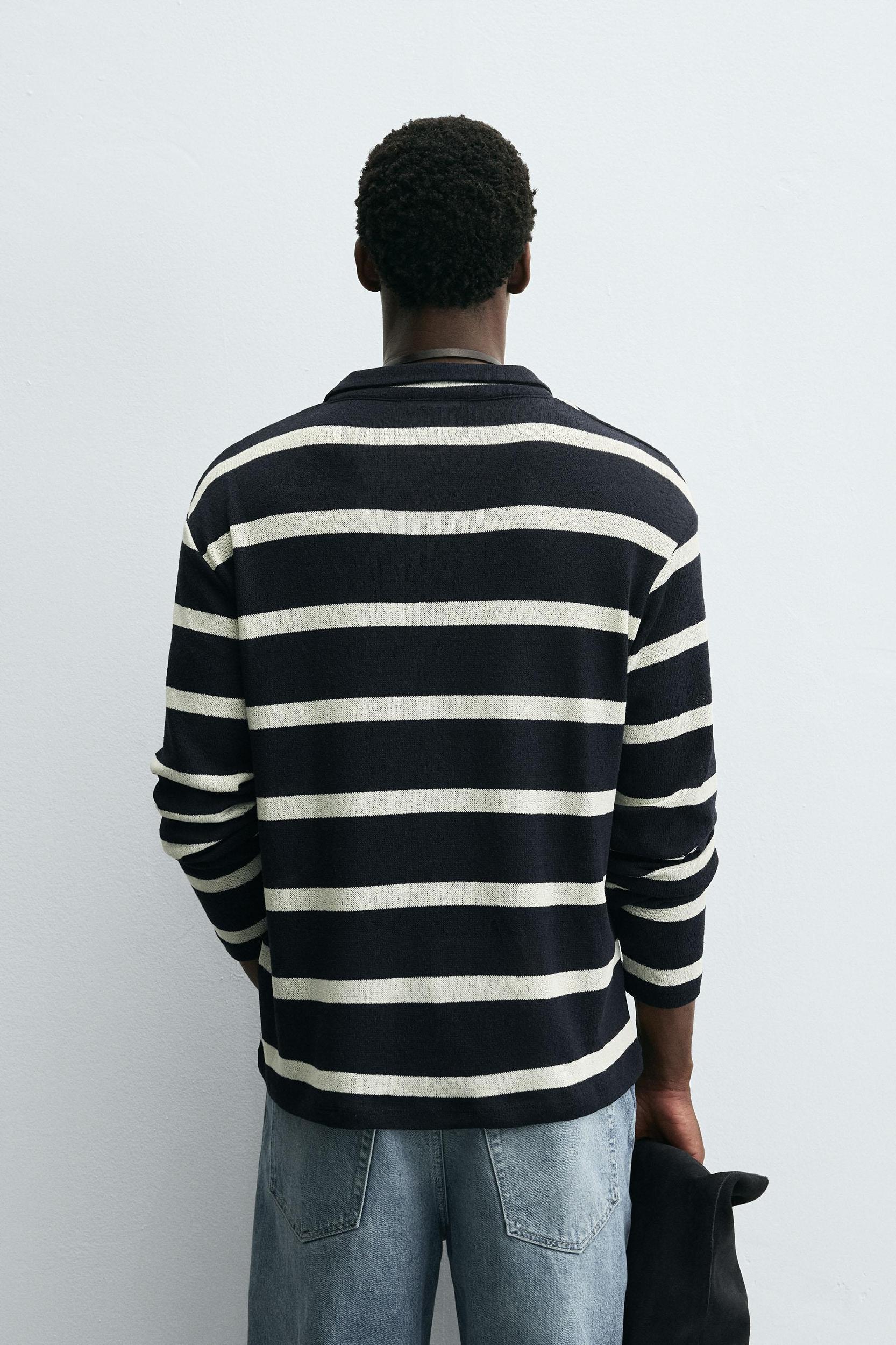 STRIPED JACQUARD POLO SHIRT Product Image