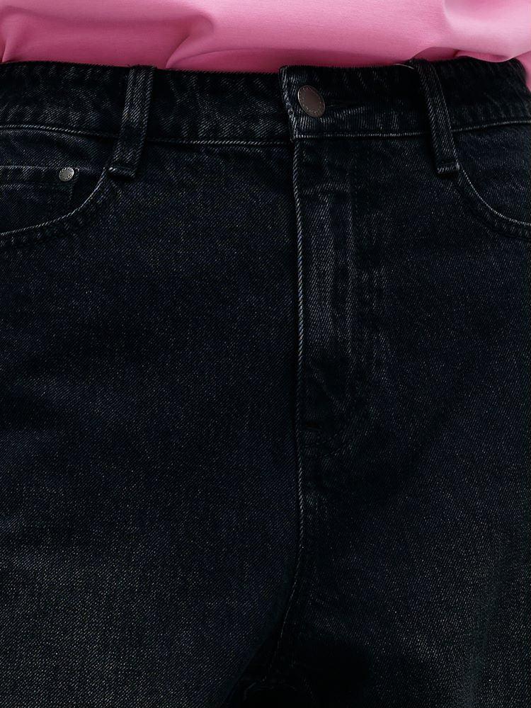 Glitter High-Waisted Straight Women Jeans Product Image