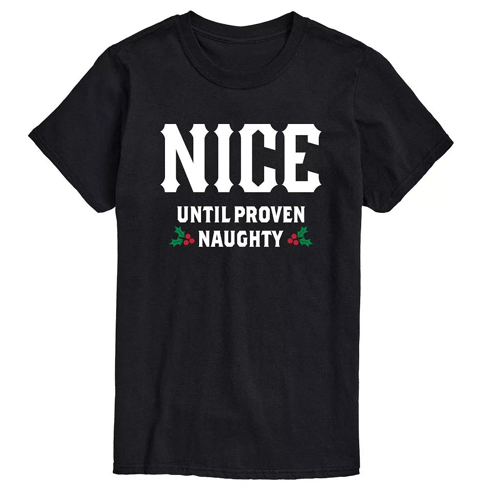 Big & Tall Nice Until Naughty Tee, Men's,  Product Image