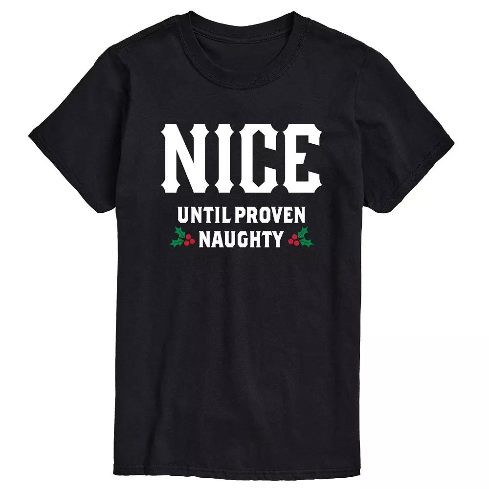 Big & Tall Nice Until Naughty Tee, Men's,  Product Image