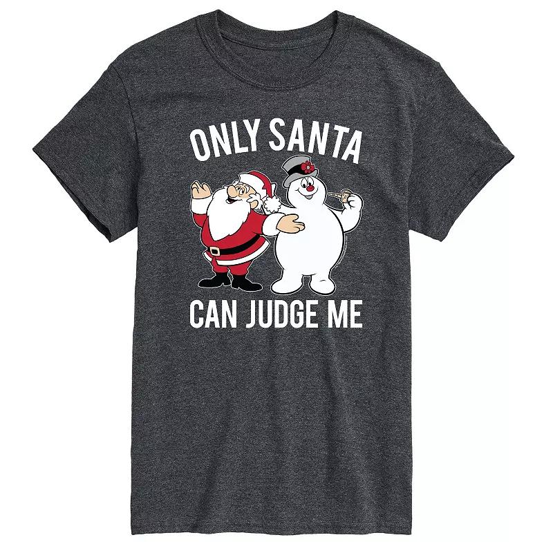 Men's Frosty the Snowman Only Santa Can Judge Me Graphic Tee,  Product Image