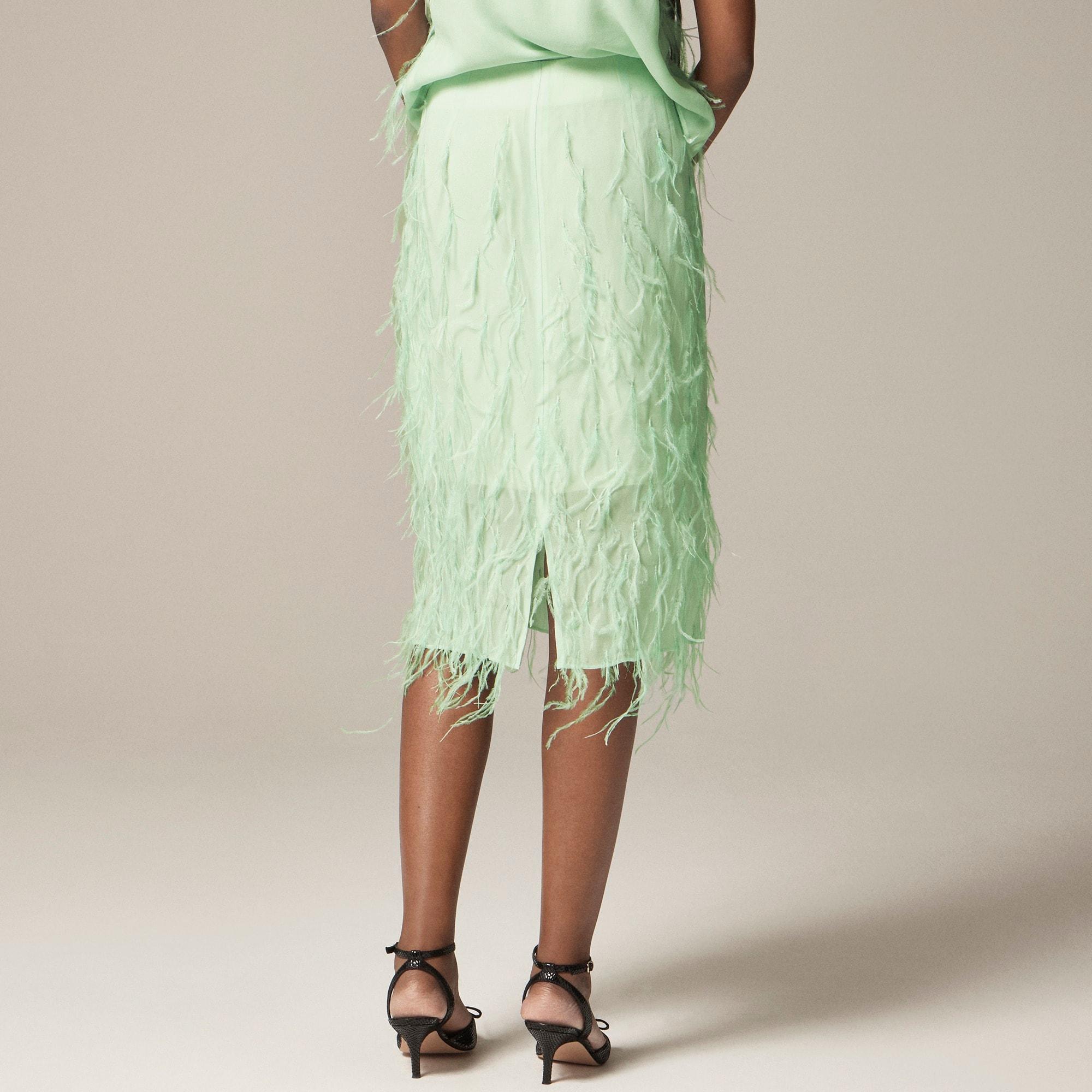 Collection feather pencil skirt Product Image