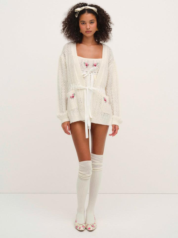 Nathalie Cardigan — White Product Image