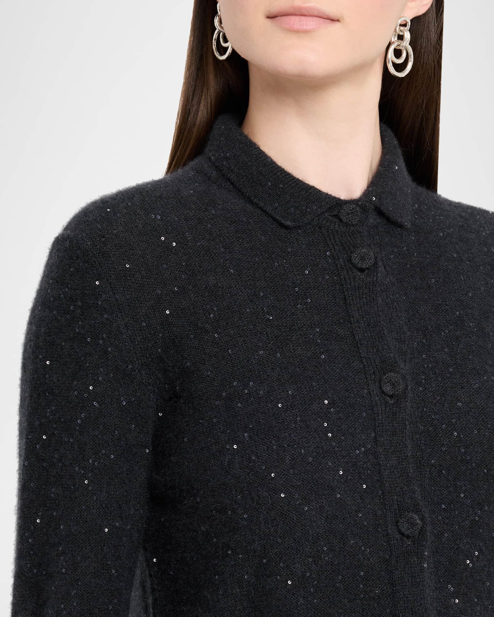 Button-Down Sequin Cardigan Product Image
