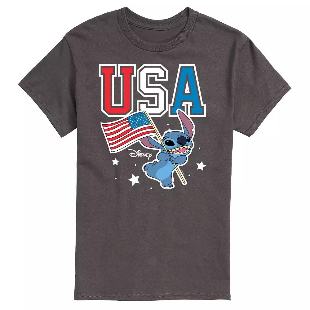 Disney's Lilo and Stitch Men's USA Stitch Flag Graphic Tee,  Product Image