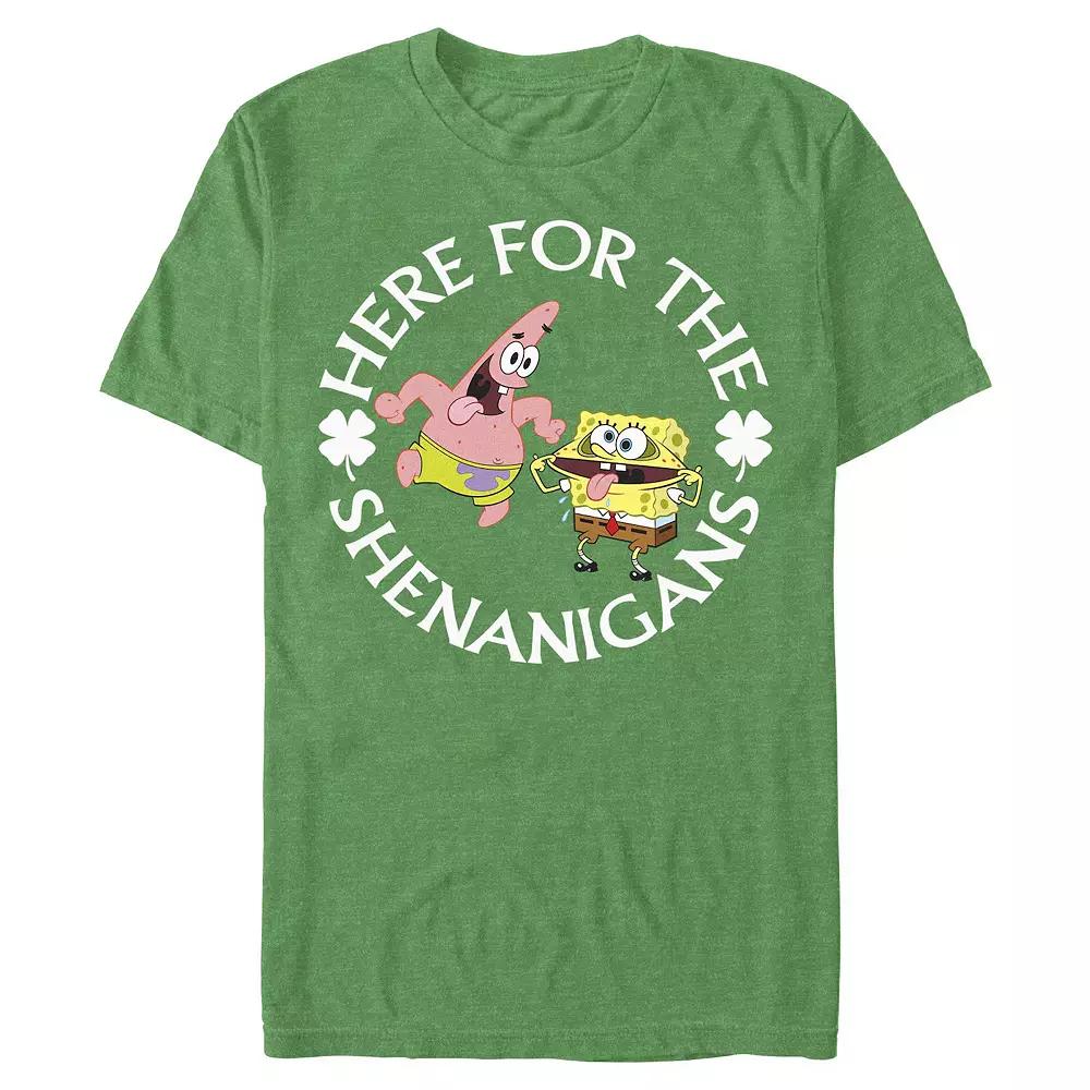 Big & Tall SpongeBob SquarePants Here For The Shenanigans Graphic Tee, Men's,  Product Image