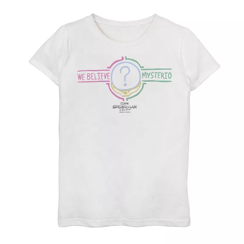 Girls 7-16 Marvel Spider-Man No Way Home Mysterio We Believe Banner Graphic Tee, Girl's,  Product Image