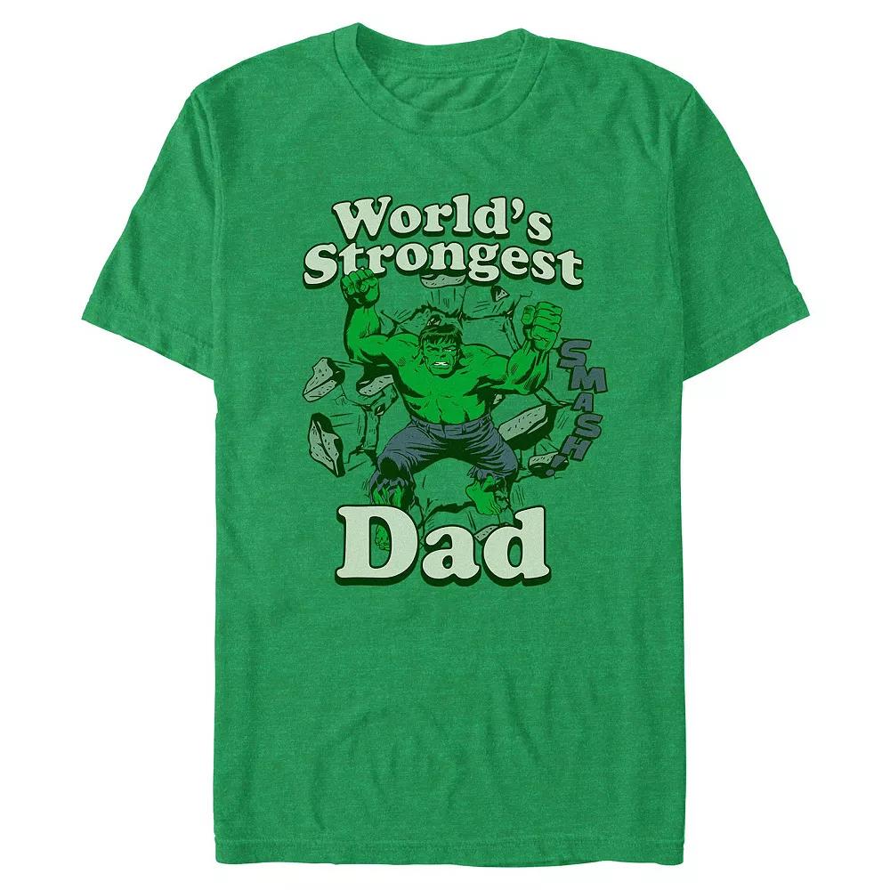 Big & Tall Marvel Hulk World's Strongest Dad Graphic Tee, Men's,  Product Image