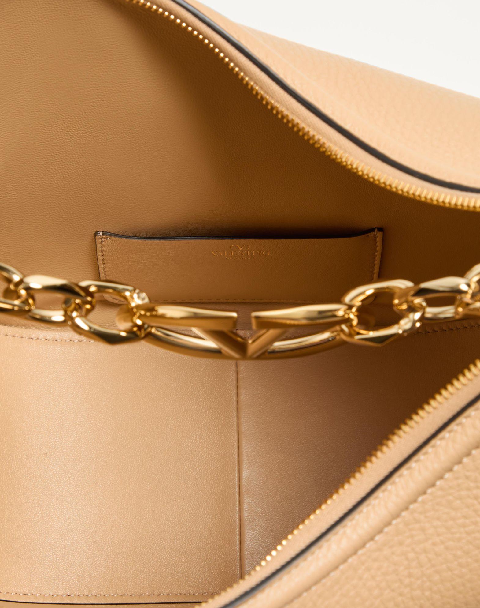 Vlogo Moon Medium Grainy Calfskin Hobo Bag With Chain Product Image